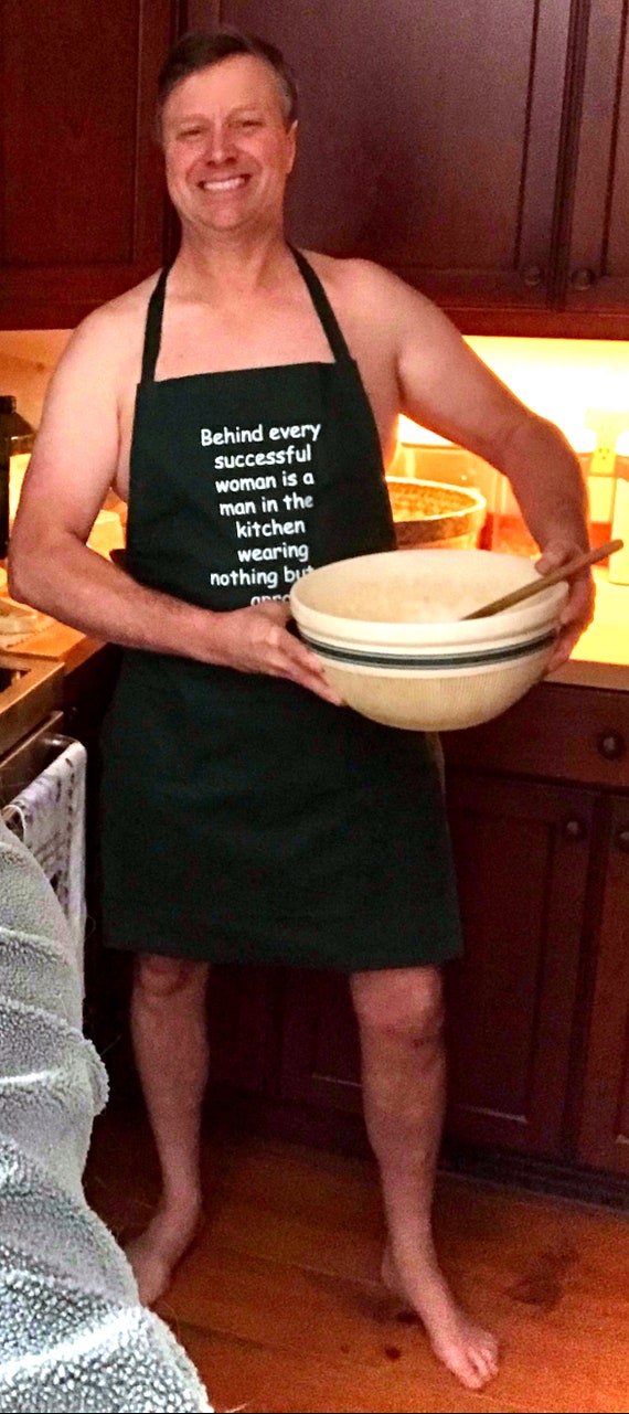Man in apron deals