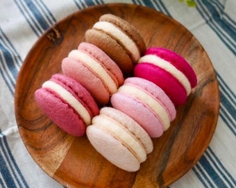 6pc Felt Macaron set-Felt Food-Pretend Play-Tea party