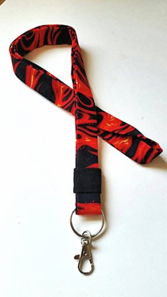 Items similar to Biker Lanyard Biker Keychain Harley Lanyard Red