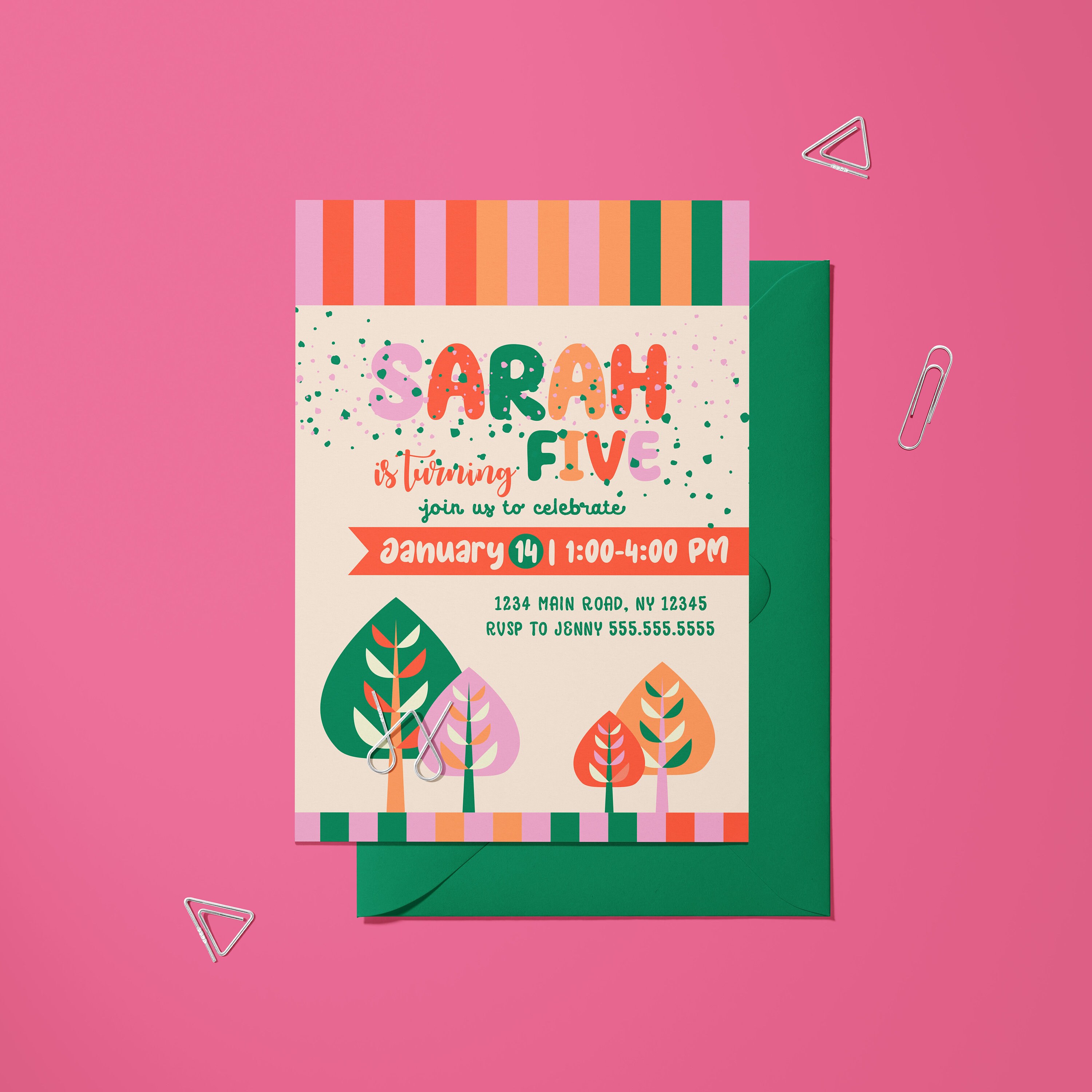 Custom Kids Birthday Invitation Personalized Printable Party Invite for ...