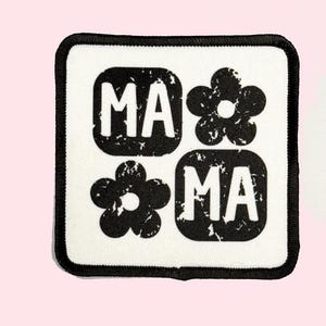 Mama Iron on Patch, Trucker Hat patch, Summer Patch, Western Patch, Sublimation Iron on patch, Raccoon Patch