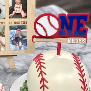Rookie Of the Year | Baseball Cake Topper | First birthday | Baseball Birthday | Smash Cake | Photo Prop | Boy Birthday | Personalized