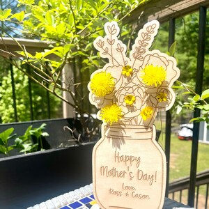 Hand Picked Flower Holder for Mom | Happy Mother&#39;s Day  | Flower Stand | Floral Arrangement Stand | Gifts for Mom | Personalized Stand |