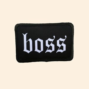 Boss Iron on Patch, Iron on Patch, Trucker Hat Patch, Cowboy Patch, Jacket Patch