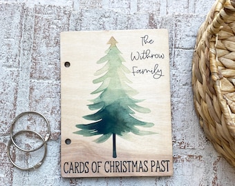 Personalized Christmas Card Keeper, Christmas Cards, Card Holder, Book to hold Christmas Cards, Cards of Christmas Past, Custom Card Holder