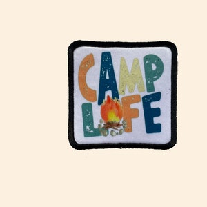 Camp LifeIron On Patch, Fourth Of July Iron On Patch, Hat patch, Jacket Patch, USA, Red White Blue, Hat Patch, Western Patch