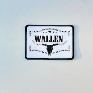 Wallen Bull Skull Patch, Iron on Patch, Trucker Hat Patch, Music Patch, Mama, Mother&#39;s Day, Jacket Patch