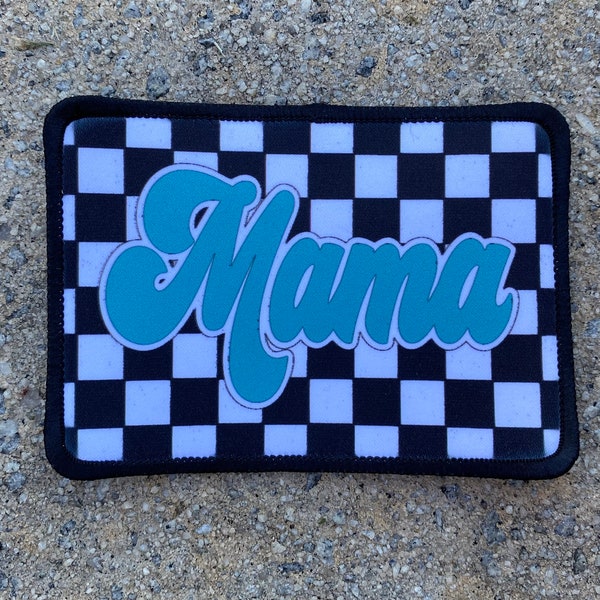 Checkered Mama Patch, Trucker Hat, Trucker Hat patch, Mama, Mother's Day