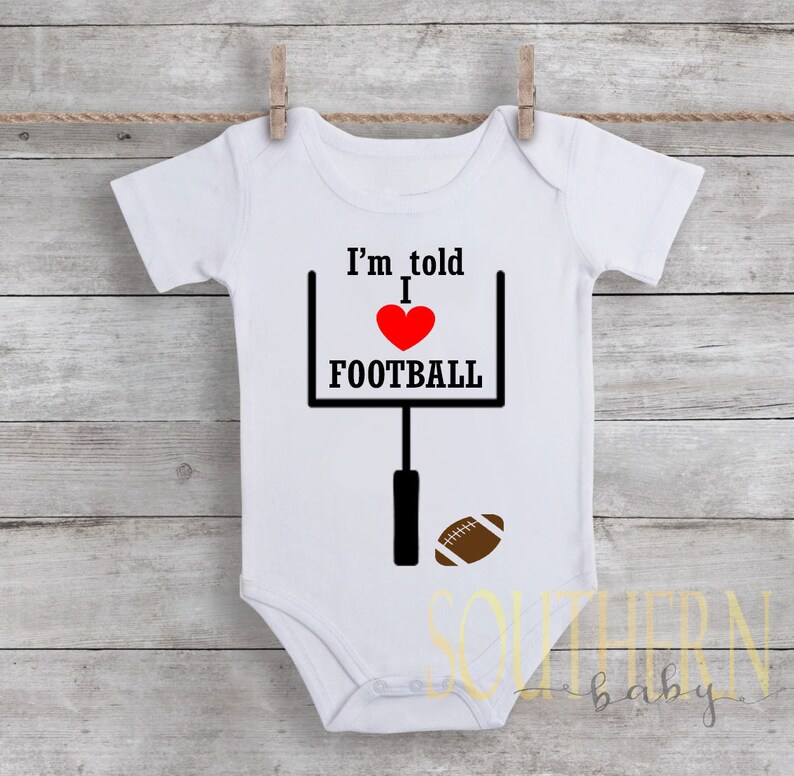 I Love Football Football First Football Baby Boy Football Etsy