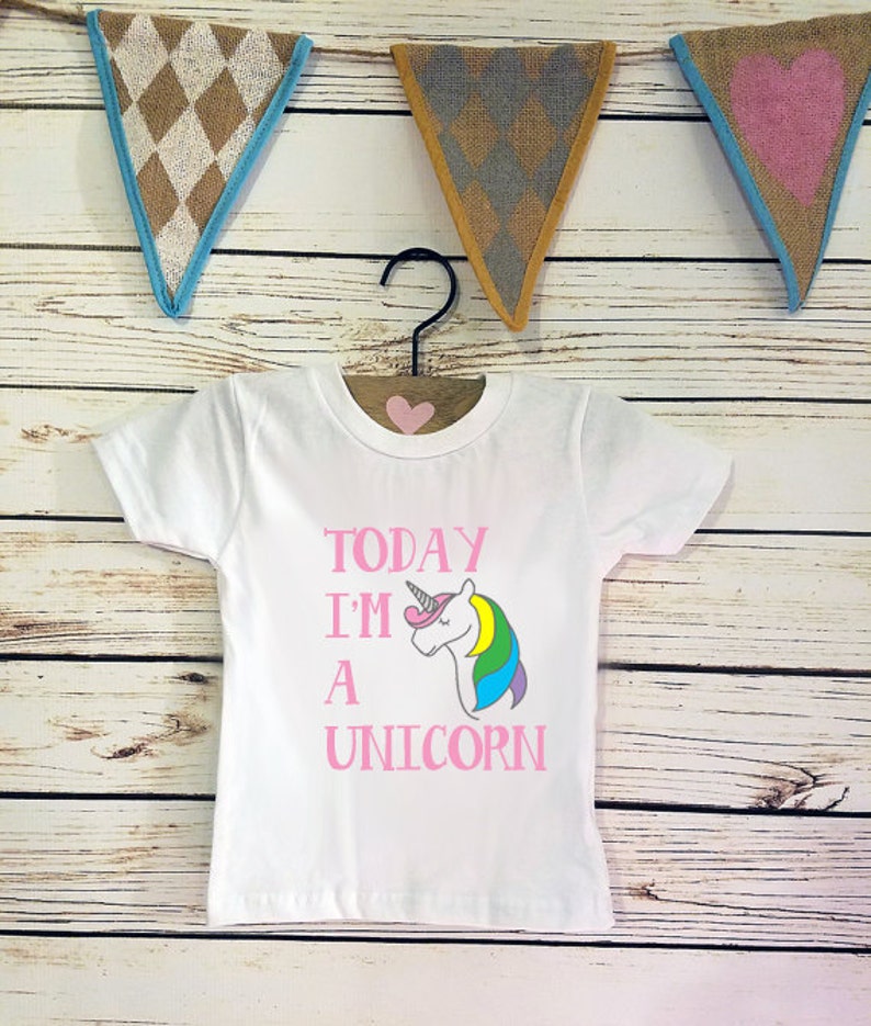 Today I'm A Unicorn, First birthday, Fairy tale Birthday shirt, Birthday, Unicorn, First Birthday, 99% Unicorn, Girl Shirt, Horse shirt, zoo image 1