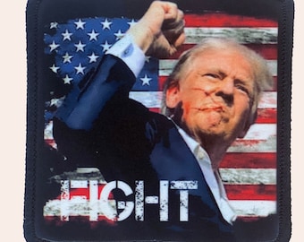 Trump Fight Iron on Patch, Wife, Hat patch, Jacket Patch,