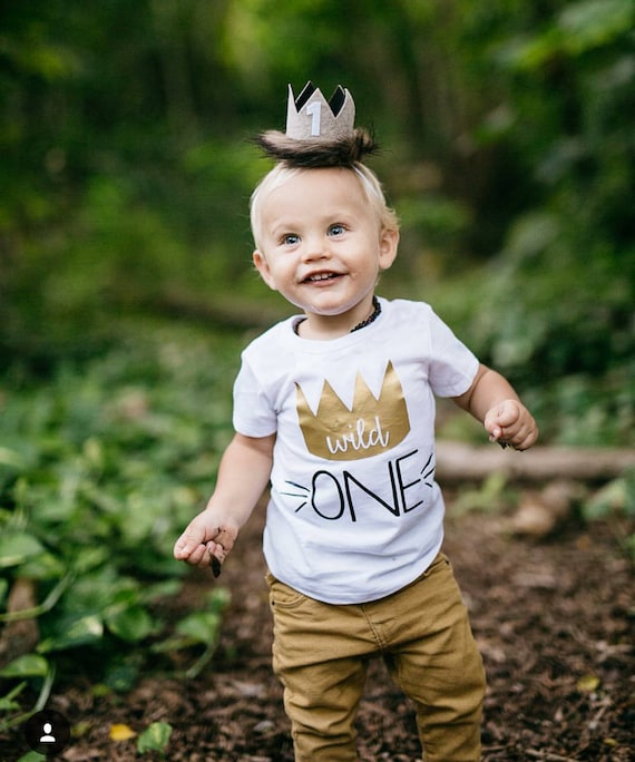 Where the Wild Things Are First Birthday Shirt Birthday Shirt Wild One Max Crown 1 Birthday Cake Smash Bodysuit Etsy Canada