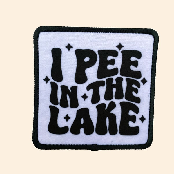 I Pee in the Lake Iron on Patch, Trucker Hat, Trucker Hat patch, Mama, Mother's Day, Mom Trucker Hat Patch, Western Patch