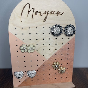 Personalized Earring  Holder | Earring Display | Personalized Gifts | Personalized Earring Stand | Earring Organizer | Jewelry Display | Mom