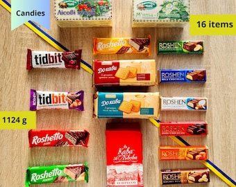 Box MAX | Set of chocolate bars | Cookies | Wafer bars | Carpathian herbal tea | Coffee Lviv, Ukrainian Snacks, Ukrainian Delights | Україна