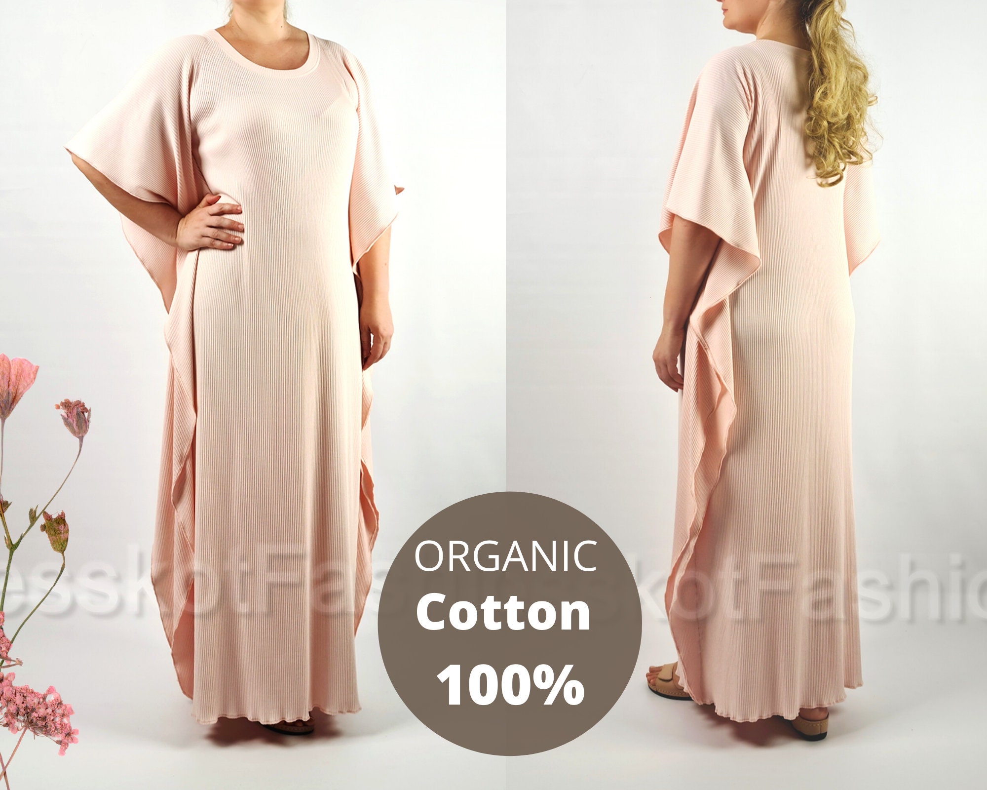 Jersey Oversized Dress Elastic Cotton Caftan One-piece - Etsy