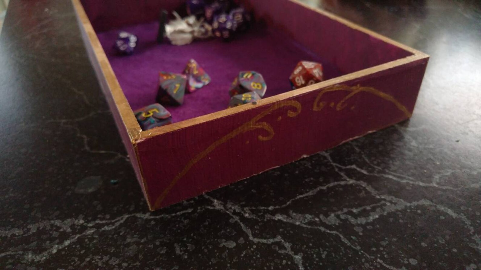 Tabletop dice rolling box Etsy