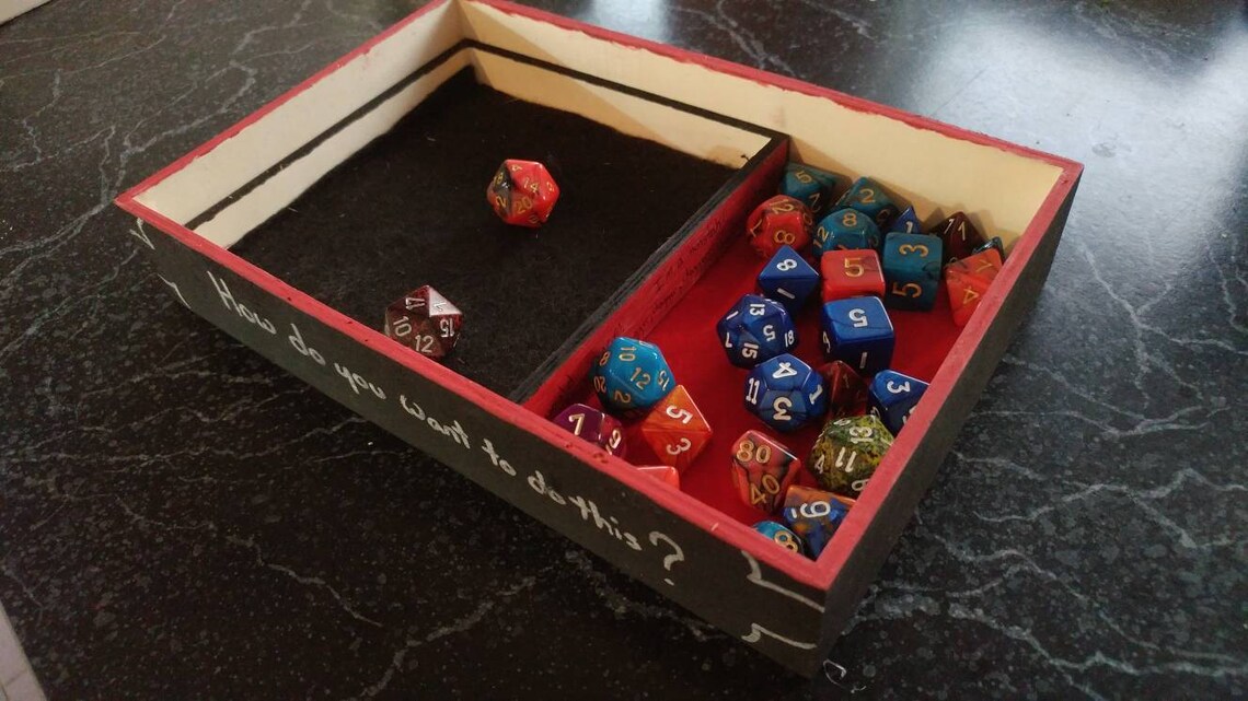 Tabletop dice rolling box Etsy