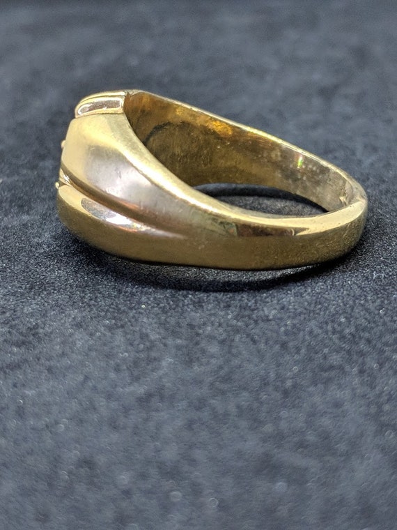 Vintage K Lhge Mens Ring With Large Round Clear Etsy Vintage K Lhge Mens Ring With Large Round Clear Etsy