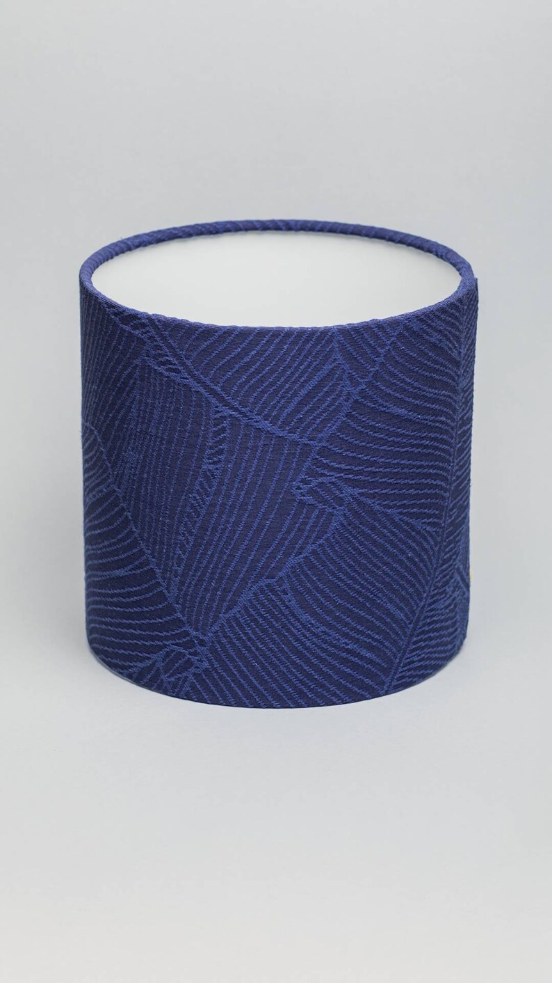 Lampshade / Lightshade Navy Leaf / Plant Fabric Plant Etsy
