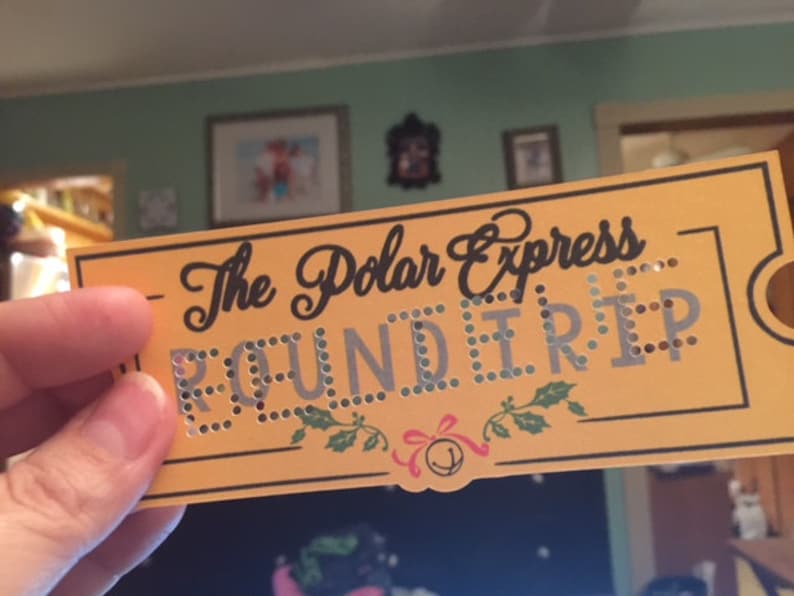polar express ticket train svg digital files for craft etsy