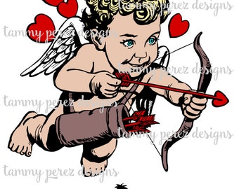 Valentine Cupid SVG File - Digital File for Craft Cutting