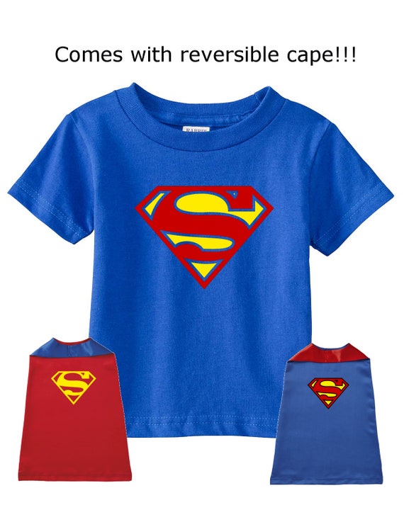 Toddler's Superhero Shirts with Capes Etsy