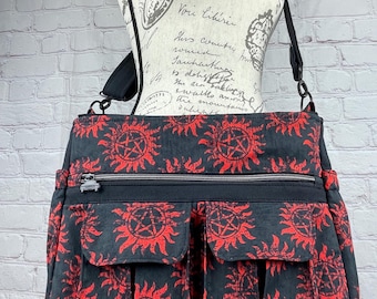 Supernatural inspired Crossbody bag / custom bag / anti-possession
