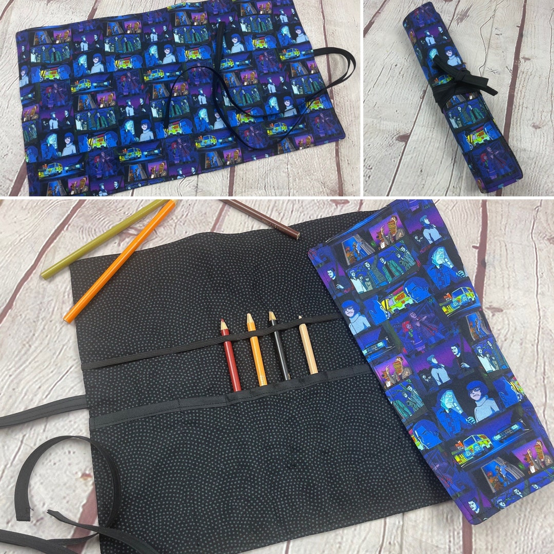 Scoobynatural Roll up Holder and Organizer for Brushes, Pencils, Pens