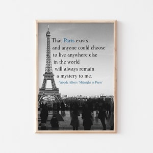 Midnight in Paris Inspired A4 Print / Woody Allen / Travel / Wall Art