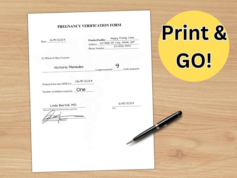 Maternity Intimation Form Pregnancy Verification Form PDF Template HR Office Form Proof of ...