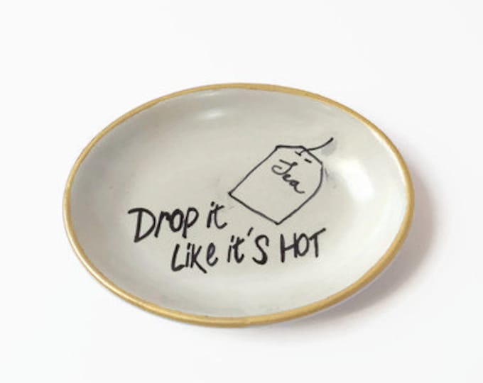Tea Bag Holder drop It Like Its Hot, Concrete Tea Bag Rest, Tea Bag