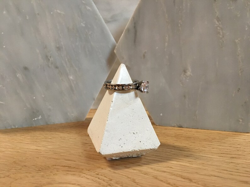 Pyramid Ring Cone Cement Ring Holder Ring Holders Ring Etsy