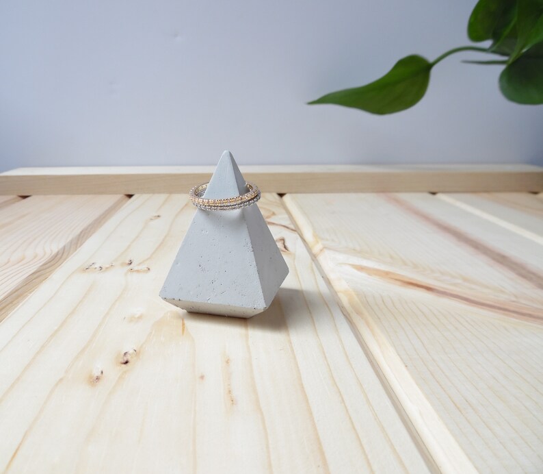 Pyramid Ring Cone Cement Ring Holder Ring Holders Ring Etsy