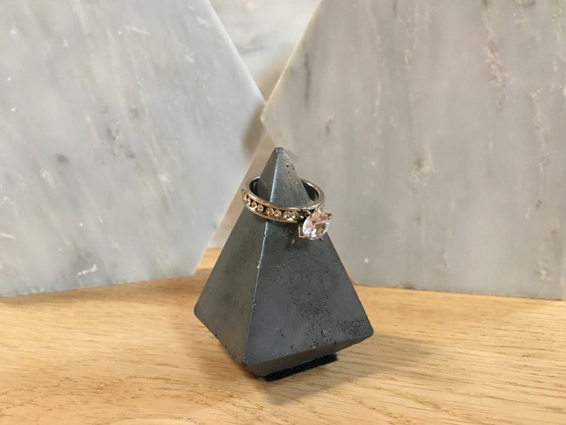 Pyramid Ring Cone Cement Ring Holder Ring Holders Ring Etsy