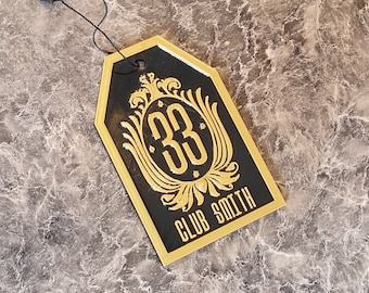 Personalized Disney Club 33 Inspired Luggage Tag - Your Name Here! ( Disney Prop Inspired Replica )