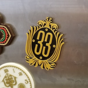 Club 33 Inspired Car & Fridge Magnet ( Disney / Park Prop Inspired Replica )