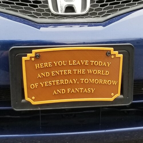 Main Street Entranceway Welcome Plaque Dl Inspired License Etsy Australia