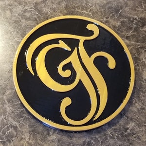 Grand Floridian Resort inspirierte Plakette / Schild - Duale Schwarz / Gold Färbung - Disney Prop inspirierte Replik