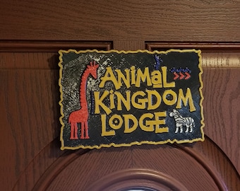 Animal Kingdom Lodge Plaque Inspired Sign - Replica ( Disney World Home Decor Inspired Prop )
