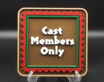 Disney Polynesian Resort Themed Cast Members Only Sign / Plaque