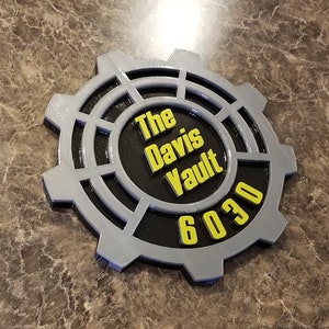 Personalized Vault Door Themed Address Plaque / Sign - Custom Family Wording ( Wall / Home Decor&#39; )