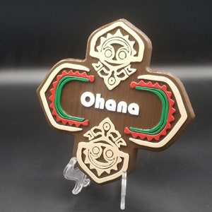 Polynesian Resort Themed Tiki Ohana Sign / Plaque