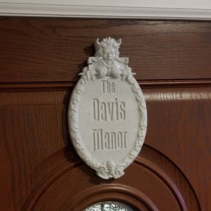 Personalized Disney Haunted Mansion Inspired Prop Sign / Plaque Replica Welcome Prop Inspired Replica Marble Shade image 3