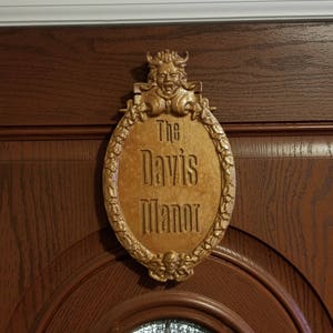 Personalized Disney Haunted Mansion Inspired Prop Sign / Plaque Replica Welcome Prop Inspired Replica Marble Shade image 4