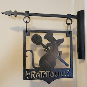Ratatouille Küchenschild - Remy Wanddekoration - Französisches Bistroschild - Disney Pixar Home Art - Geschenk für Feinschmecker