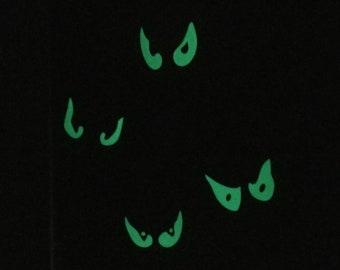 Disney Haunted Mansion Ride Inspired Glow in the Dark Eyes Set of 4 Wall Stickers
