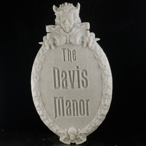 Personalized Disney Haunted Mansion Inspired Prop Sign / Plaque Replica Welcome Prop Inspired Replica Marble Shade image 8