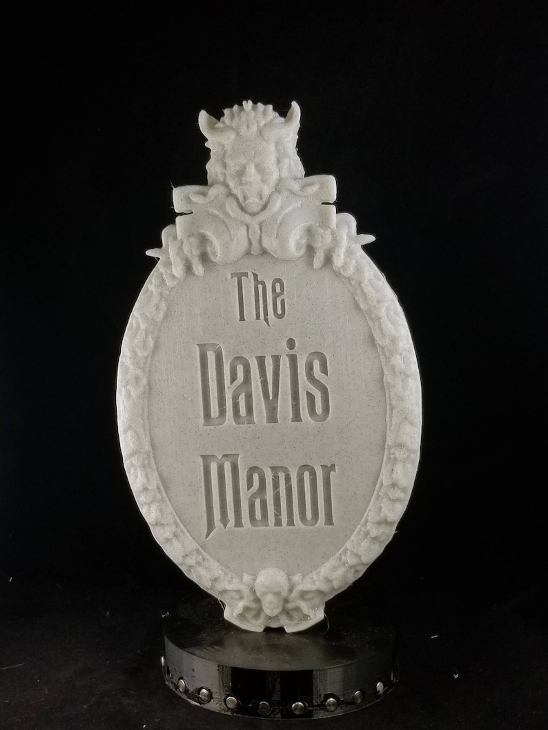 Personalized Disney Haunted Mansion Inspired Prop Sign / Plaque Replica Welcome Prop Inspired Replica Marble Shade image 8