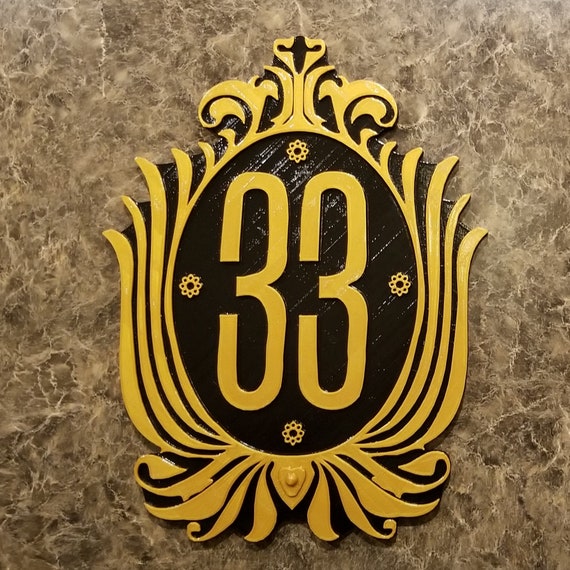 Disney Club 33 Sign Inspired Replica Plaque - Modern and Original